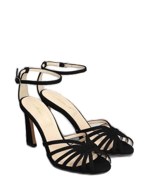 Anna F. Black 3386 Round Open Toe Sandlas