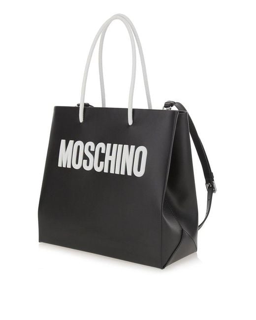 Moschino Black Logo Lettering Tote Bag