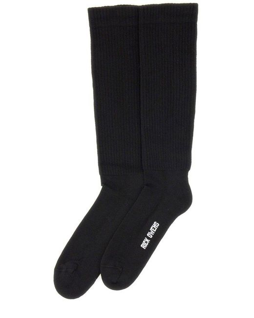 Rick Owens Black Knitted Socks for men