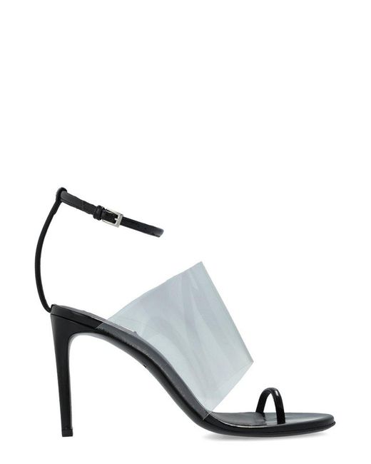 Alaïa White Asymmetric Sandals