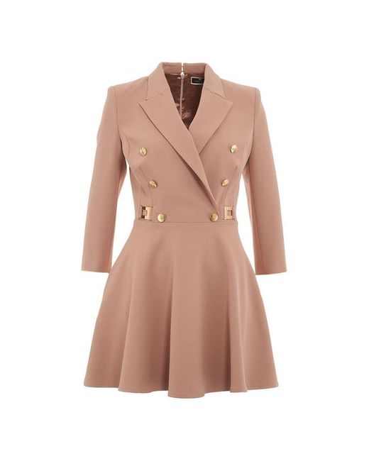 Elisabetta Franchi Pink Double-breasted Blazer Dress