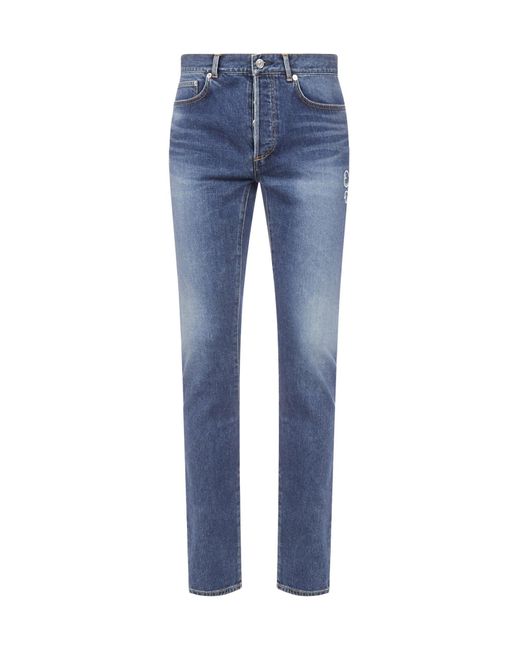 Dior Blue X Shawn Stussy Slim Fit Jeans for men
