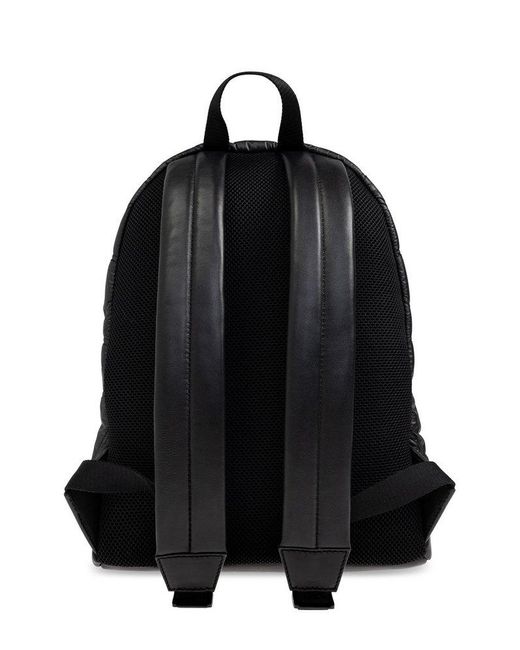 Balmain Black Diamond Motif Quilted Backpack for men