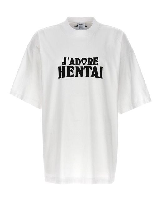 Vetements White Hentai T-shirt