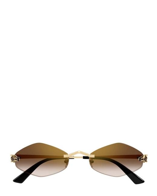 Cartier Natural Geometric Frame Sunglasses