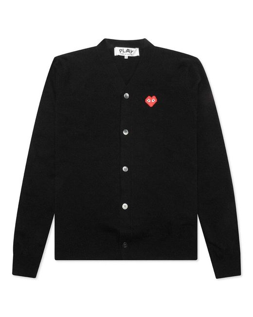 COMME DES GARÇONS PLAY Black X The Artist Invader Button Cardigan for men