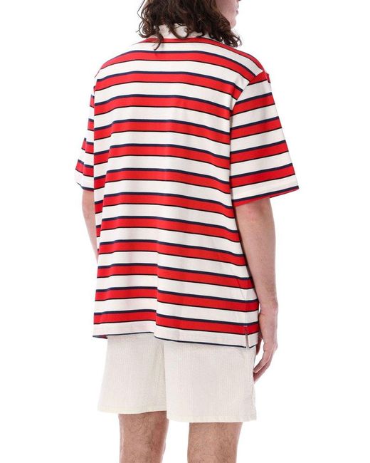 Nike Red Club Striped Polo Shirt for men