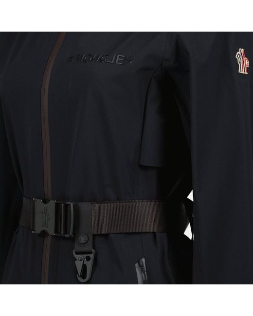 Moncler Black Valles Belted Hooded Jacket