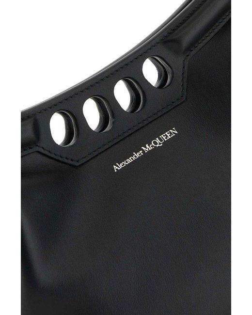 Alexander McQueen Black The Peak Mini Leather Cross-body Bag