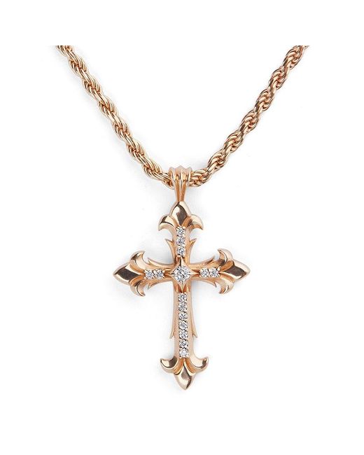 Emanuele Bicocchi Metallic Large Fleury Cross Necklace