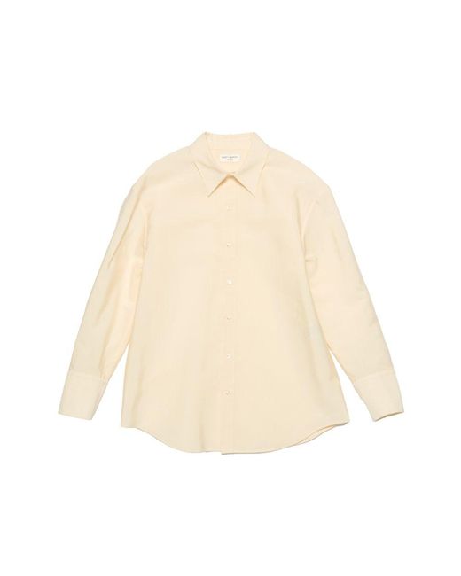 Saint Laurent Natural Oversized Buttoned Shirt for men