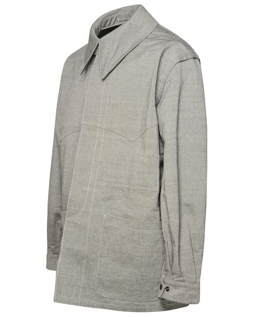 Maison Margiela Gray Pocket Buttoned Shirt Jacket