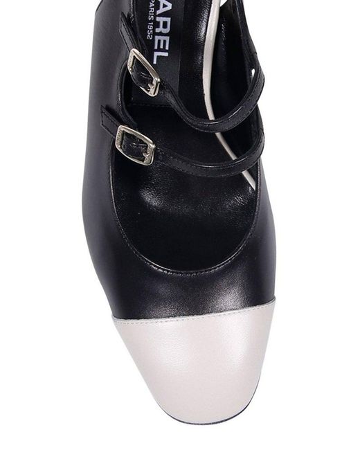CAREL PARIS White Paris Papaya Colour-Block Slingback Pumps