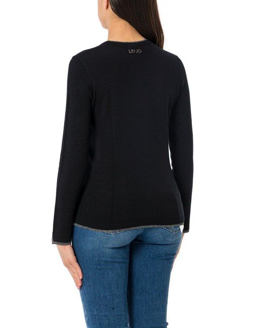 Liu Jo Black Better Long-Sleeved Knitted Top