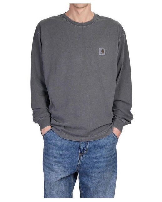 Carhartt Gray L/S Nelson T-Shirt for men