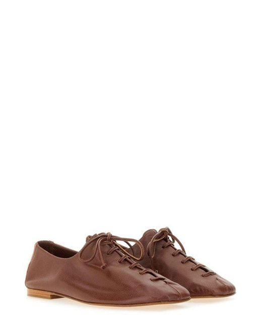 Hereu Brown Artisan Lace-Up Sandals