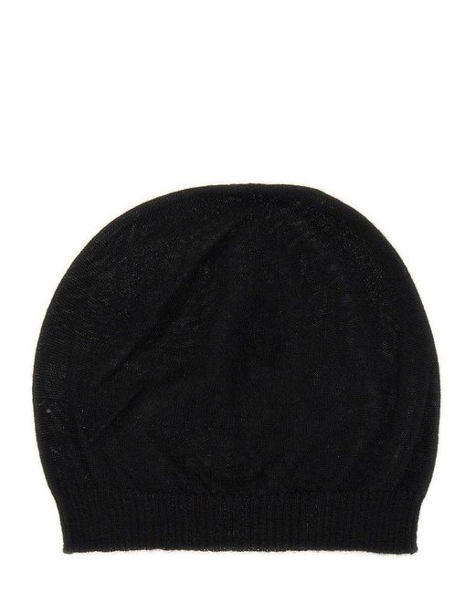 Rick Owens Black Cashmere Hat for men