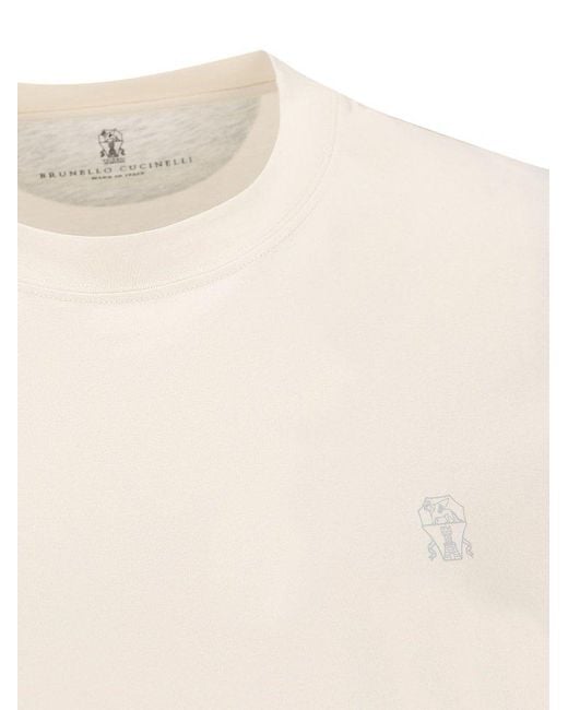 Brunello Cucinelli White T-Shirt And Polo Shirt for men