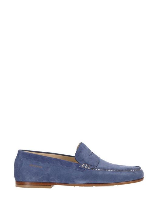 Stuart Weitzman Blue Logo Debossed Loafers for men