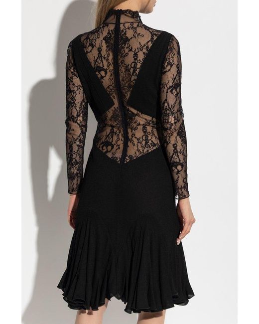 Givenchy Black Dress With Lace Inserts