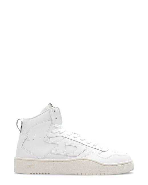 DIESEL White S-ukiyo V2 Mid-top Sneakers for men