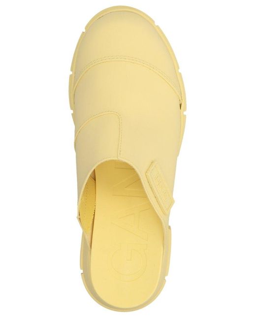 Ganni Rubber Clogs in Yellow Lyst