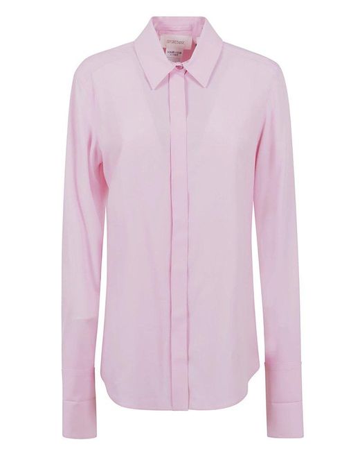 Sportmax Pink Buttoned Long-sleeved Shirt