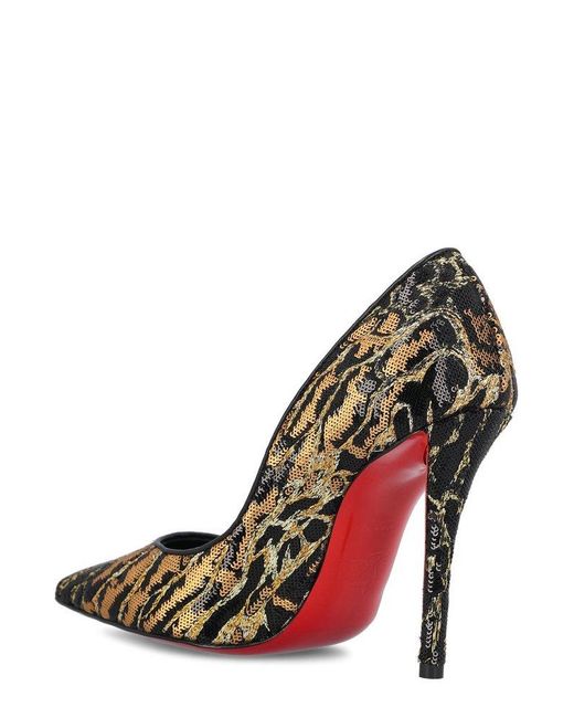 Christian Louboutin Black Miss Z Ocelot Pumps