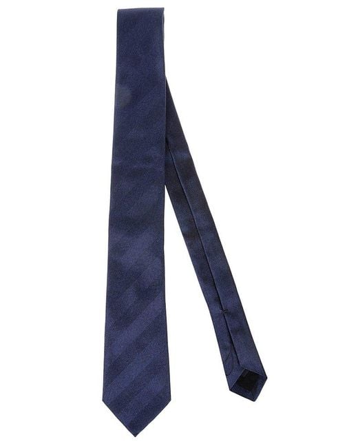Errico Formicola Blue Chevron Pattern Tie for men