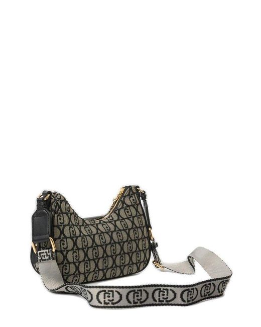 Liu Jo Black Monogram Crossbody Bag