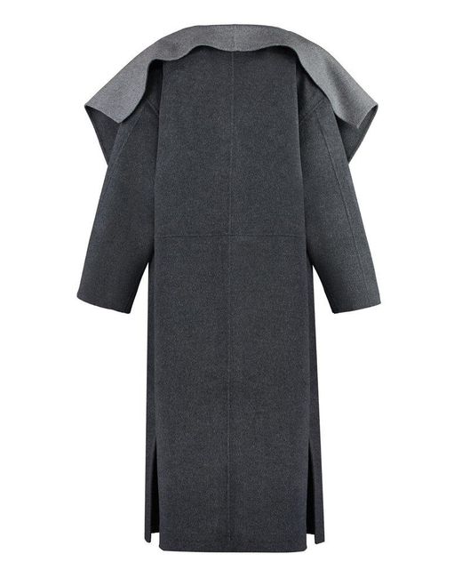 Totême  Black Wool And Cashmere Coat