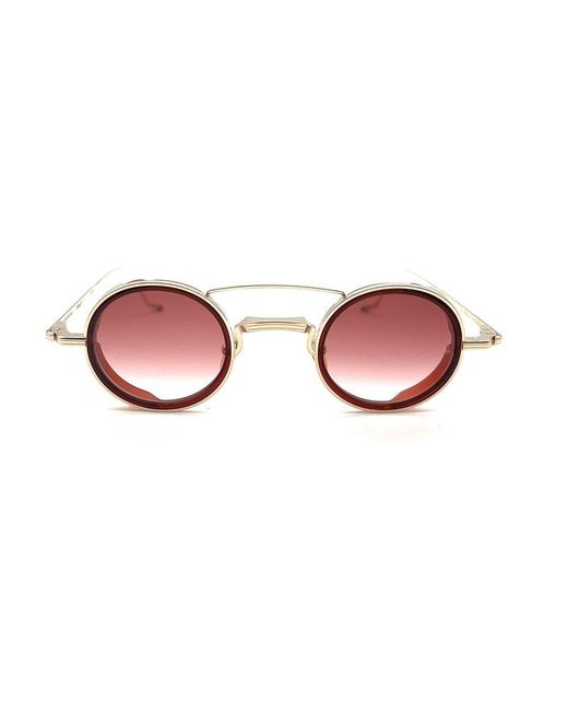 Jacques Marie Mage Pink Round Frame Sunglasses