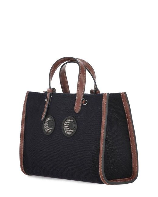 Anya Hindmarch Black Mini E/W Eyes Tote Bag