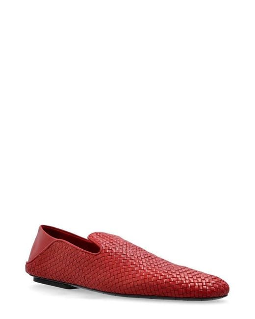 Bottega Veneta Red Adamo Slippers