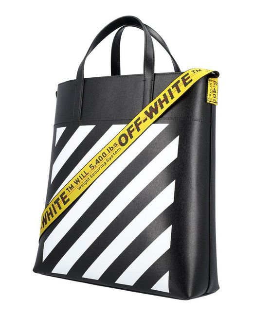 Off-White c/o Virgil Abloh Logo-print Tote Bag in Black for Men Mens Tote bags Off-White c/o Virgil Abloh Tote bags 