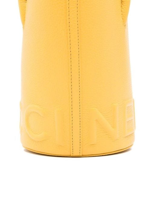 Coccinelle Yellow Leather Bucket Hat