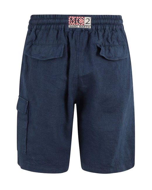 Mc2 Saint Barth Blue Marseille Drawstring Shorts for men