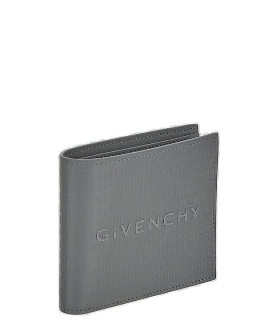 Givenchy Gray Logo Patch Bifold Wallet for men
