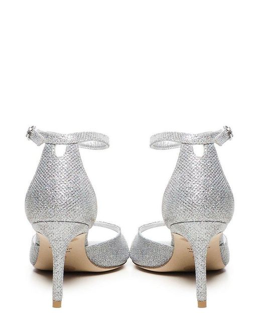 Stuart Weitzman White Nudistia Sandals