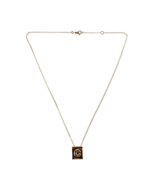 Celine Alphabet C Necklace in Metallic Lyst Canada