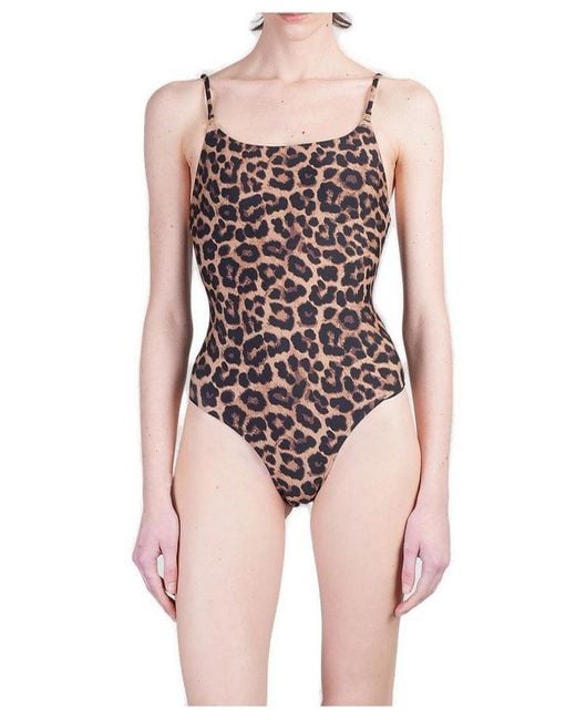 Anine Bing Pink Vesta Leopard-Printed Bodysuit