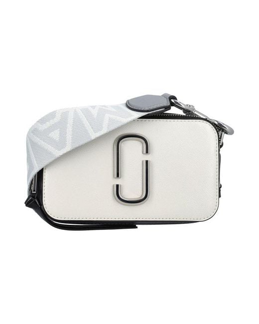Marc Jacobs White Snapshot Leather Cross-body Bag