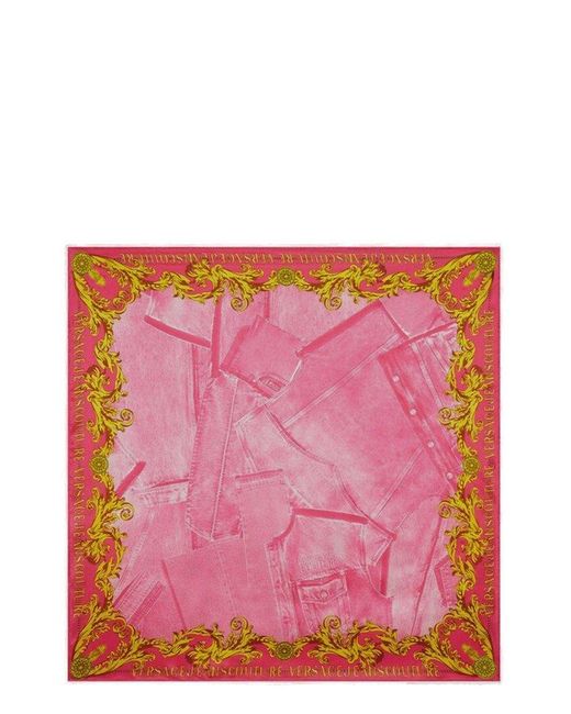 Versace Pink Baroque Foulard