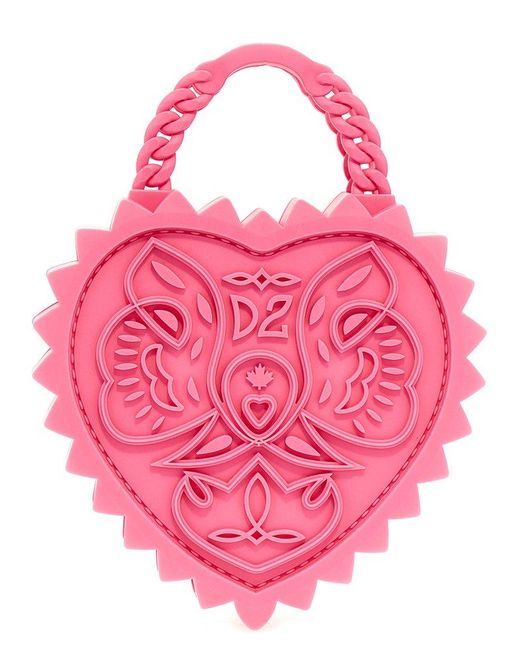DSquared² Pink Heart-Shaped Handbag