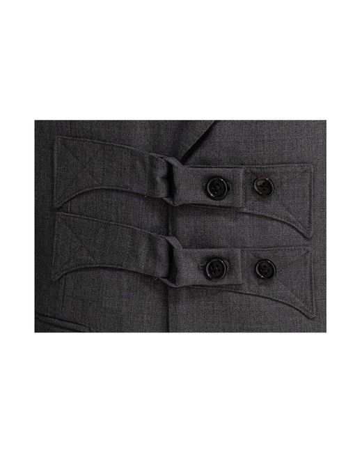 Thom Browne Black Button-Detailed Jacket for men