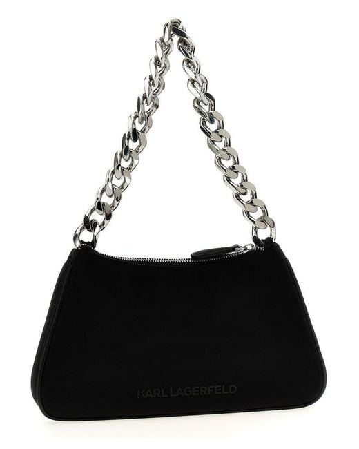 Karl Lagerfeld Black Ikonik 2.0 Shoulder Bags