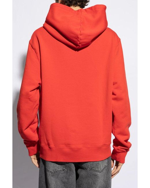 Amiri Red Hoodie With Logo, for men
