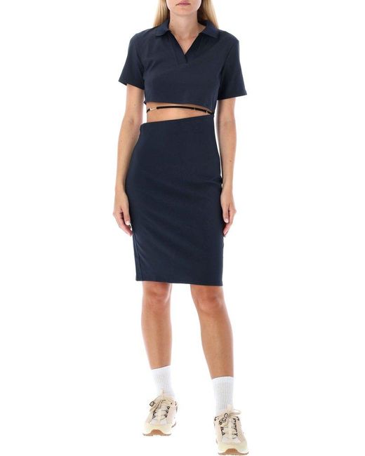 Nike X Jacquemus Cut Out Polo Dress in Blue | Lyst