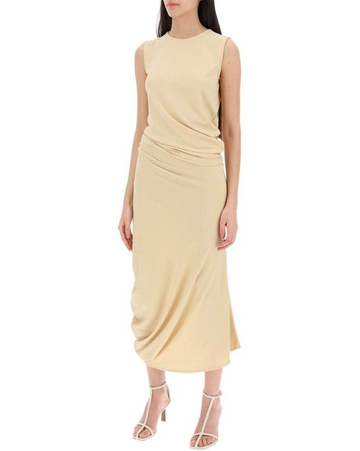 Lemaire Natural Twisted Midi Dress