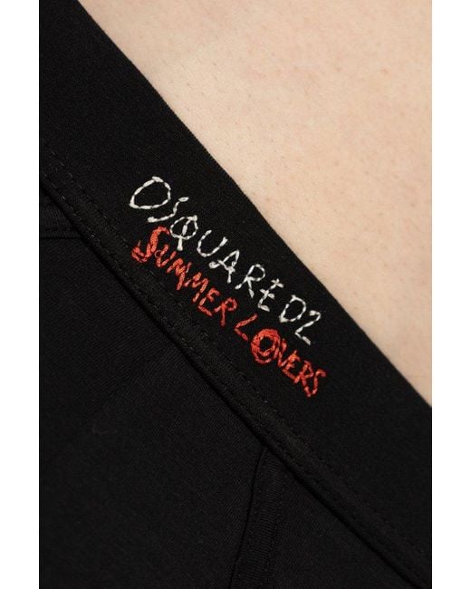DSquared² Black Summer Lovers Brief for men